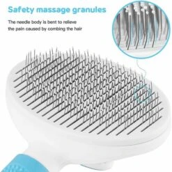 Spazzola Per Cani E Gatti, Spazzola Morbida Per Animali Domestici, Spazzola Autopulente, Spazzole Per Gatti Un Pulsante Per Rimuovere I Peli Spazzola Morbida Per Cani E Gatti, Blu -Cibi per cani in Italia 67552528 3