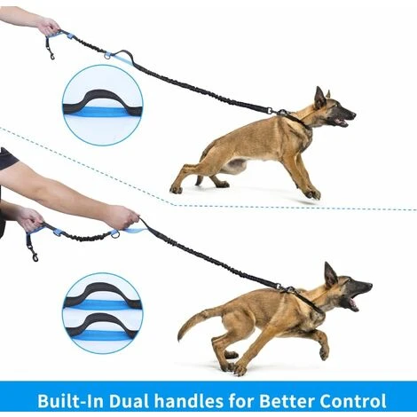 GUINZAGLIO REGOLABILE DA CORSA PER CANI MANI LIBERE DUE MANIGLIE ALLE ESTREMITÀ PASSEGGIATE E FORMAZIONE 6 GUINZAGLIO REGOLABILE DA CORSA PER CANI MANI LIBERE DUE MANIGLIE ALLE ESTREMITÀ PASSEGGIATE E FORMAZIONE - immagine 4