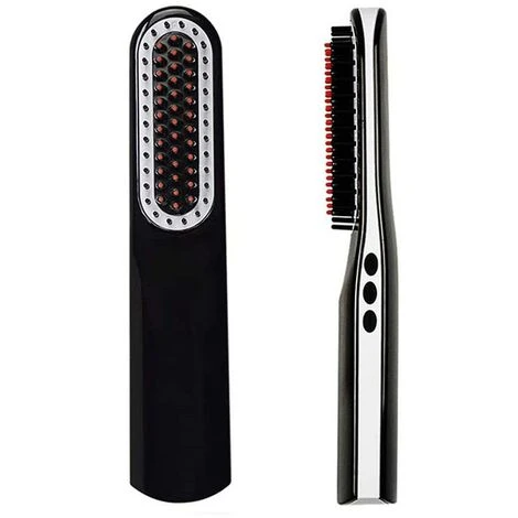 Piastra Per Barba, Pettine Per Lisciare La Barba Con Cordless/dimensioni Mini/spegnimento Automatico Per Viaggi, Famiglia, Appuntamenti 3 Piastra Per Barba, Pettine Per Lisciare La Barba Con Cordless/dimensioni Mini/spegnimento Automatico Per Viaggi, Famiglia, Appuntamenti