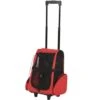 PawHut Trolley Zaino 2 In 1 Per Piccoli Animali Domestici, Rosso, 35x27x49cm