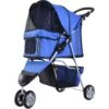 PawHut Passeggino Per Cani, Carrello Carrozzina Per Animali Domestici, Blu, 75 X 45 X 97cm -Cibi per cani in Italia 6812716 1