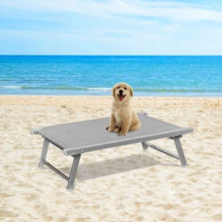 Brandina Per Cani Lettino Spiaggia Mare In Alluminio Animali Doggy Colore: Grigio -Cibi per cani in Italia 6845580 2