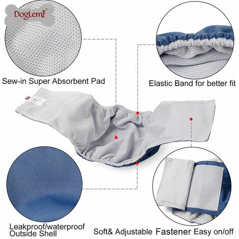 GroupM IT- Pantaloni Fisiologici Assorbenti Anti Molestie Per Cani (nero XS) 6 GroupM IT- Pantaloni Fisiologici Assorbenti Anti Molestie Per Cani (nero XS) - immagine 4