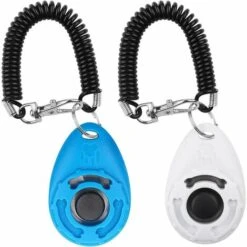 GroupM Blu*1, Bianco*1 Pet Trainer Clicker Ovale Pet Bark Stopper Pet Supplies