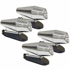 GroupM ITA Style Galvanica Argento 2 Pezzi Auto Repellente Per Animali Auto Vento Ultrasonico Repellente Per Cervi Animali