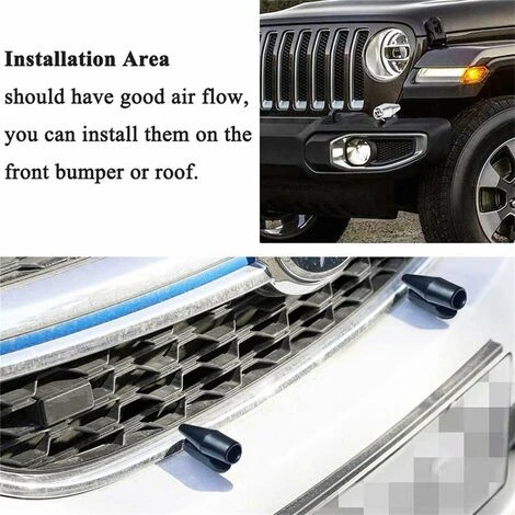 GroupM ITA Style Galvanica Argento 2 Pezzi Auto Repellente Per Animali Auto Vento Ultrasonico Repellente Per Cervi Animali 4 GroupM ITA Style Galvanica Argento 2 Pezzi Auto Repellente Per Animali Auto Vento Ultrasonico Repellente Per Cervi Animali - immagine 2