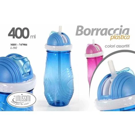 BORRACCIA PLASTICA SPORT ML.400 CON CANNUCCIA 3 BORRACCIA PLASTICA SPORT ML.400 CON CANNUCCIA