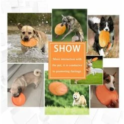 Frisbee Per Cani, Frisbee Per Cani, 2 Pezzi Frisbee Giocattoli Per Cani Per Esercizi All'Aperto E Giochi Per Cani Di Piccola E Media Taglia VerdeArancione -Cibi per cani in Italia 69714614 4