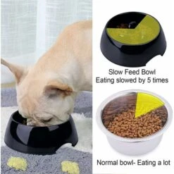 Ciotola Anti-Glutton Per Cane Gatto, Ciotola Antiscivolo Che Promuove Un'assunzione Di Cibo Più Lenta, Ciotola Interattiva In Melamina Anti-Gonfiore -Cibi per cani in Italia 69714899 2