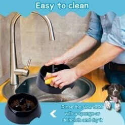 Ciotola Anti-Glutton Per Cane Gatto, Ciotola Antiscivolo Che Promuove Un'assunzione Di Cibo Più Lenta, Ciotola Interattiva In Melamina Anti-Gonfiore -Cibi per cani in Italia 69714899 4