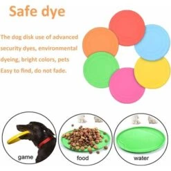Disco Volante Per Cani 6 Pezzi Giocattolo Interattivo Per Frisbee Per Piccoli Giocattoli Di Addestramento Resistenti E Forti Frisbee In Silicone Per Cani Colori Del Disco -Cibi per cani in Italia 69714902 4