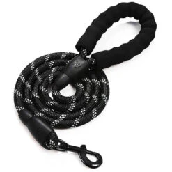 Guinzaglio Per Cani, Guinzaglio Per Cani In Corda Con Impugnatura Morbida Imbottita, Fili Altamente Riflettenti, Sacchetti Per Rifiuti E Dispenser Per Cani, Guinzaglio In Corda Da 1,5 M Per Cani Di Tu