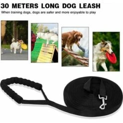 Guinzaglio Da Addestramento Per Cani Guinzaglio Lungo Con Cordino Per Cani Con Manico Imbottito Per Cani Di Piccola E Grande Taglia -30M, Nero 11 Guinzaglio Da Addestramento Per Cani Guinzaglio Lungo Con Cordino Per Cani Con Manico Imbottito Per Cani Di Piccola E Grande Taglia -30M, Nero -Cibi per cani in Italia 69716923 5