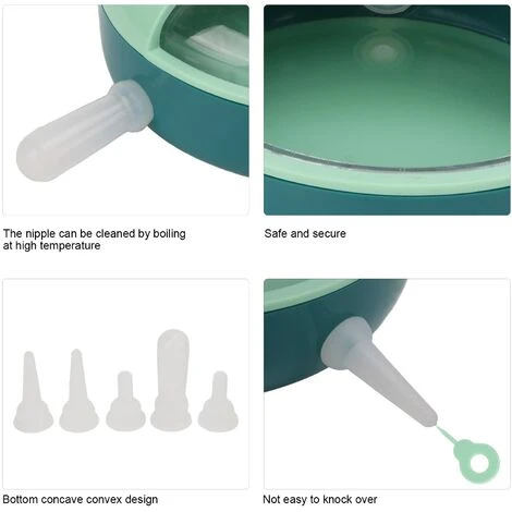 Mangiatoia Per Capezzoli In Silicone Per Cuccioli, 5 Capezzoli, Ciotole Multiuso Per Cani Di Piccola Taglia E Gatti 5 Mangiatoia Per Capezzoli In Silicone Per Cuccioli, 5 Capezzoli, Ciotole Multiuso Per Cani Di Piccola Taglia E Gatti - immagine 3