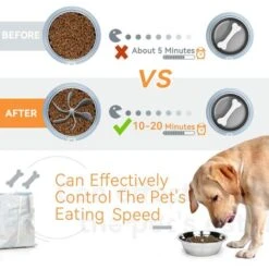 Ciotola Per Cani Anti-ghiottone, Accessorio Per Mangiare Lentamente Per Golosi, Divisorio Per Ciotola In Ceramica/inossidabile/vetro, Inserto Per Ciotola Per Cani Di Piccola Taglia Grande Con Fondo St -Cibi per cani in Italia 69717141 3