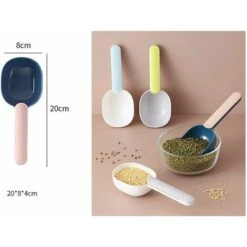 MINKUROW 4 Pz Cucchiaio Per Cibo Per Cani E Gatti, Cucchiai Da Cucina In Plastica Per Farina Di Riso Pop Corn Grani -Cibi per cani in Italia 69784285 3