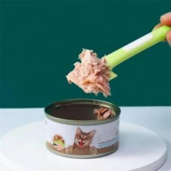 MINKUROW Cucchiaio Per Alimenti Per Animali Domestici - Cucchiaio Per Alimenti Per Animali Domestici Tpr Di Grande Capacità, Cucchiaio Per Alimenti Per Gatti Con Presa Comoda Per Cani (Verde) -Cibi per cani in Italia 69784502 3