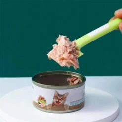 MINKUROW Cucchiaio Per Alimenti Per Animali Domestici - Cucchiaio Per Alimenti Per Animali Domestici Tpr Di Grande Capacità, Cucchiaio Per Alimenti Per Gatti Con Presa Comoda Per Cani (Verde) -Cibi per cani in Italia 69784502 4