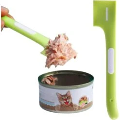MINKUROW Cucchiaio Per Alimenti Per Animali Domestici - Cucchiaio Per Alimenti Per Animali Domestici Tpr Di Grande Capacità, Cucchiaio Per Alimenti Per Gatti Con Presa Comoda Per Cani (Verde) -Cibi per cani in Italia 69784502 5
