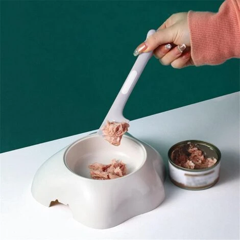 MINKUROW Cucchiaio Per Alimenti Per Animali Domestici - Cucchiaio Per Alimenti Per Animali Domestici Tpr Di Grande Capacità, Cucchiaio Per Alimenti Per Gatti Con Presa Comoda Per Cani (Grigio) 4 MINKUROW Cucchiaio Per Alimenti Per Animali Domestici - Cucchiaio Per Alimenti Per Animali Domestici Tpr Di Grande Capacità, Cucchiaio Per Alimenti Per Gatti Con Presa Comoda Per Cani (Grigio) - immagine 2
