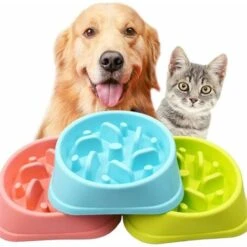 MINKUROW Ciotola Per Alimentazione Lenta Anti-Gonfiore Per Cani E Gatti Di Taglia Piccola, Media E Grande, Ciotola Anti Gola Ciotola Interattiva Per Gatti Per Cani Evita Di Mangiare Velocemente (Rosa) -Cibi per cani in Italia 69785280 3