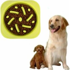 MINKUROW Ciotola Anti Rigonfiamento Lento Per Cani Di Piccola E Media Taglia E Gatti, Ciotola Anti Gola Ciotola Interattiva Per Mangiatoia Per Cani E Gatti Prevenire Il Mangiare Veloce (Verde) -Cibi per cani in Italia 69788136 2