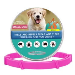 Collari Antipulci Per Cani, Collari Antipulci E Antizecche Regolabili, Collari Antipulci Impermeabili, Repellente Per Insetti （rosa）
