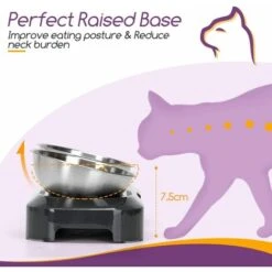 CIOTOLA PER CANI GATTI RIALZATE IN ACCIAIO INOSSIDABILE ANTISCIVOLO CIOTOLE PER GATTI INCLINABILI DI 15 ° REGOLABILE PER GATTI E CUCCIOLI 2 CIOTOLE -Cibi per cani in Italia 69830676 4