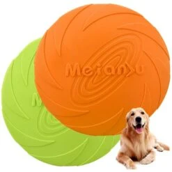 2 Confezioni Di Dischi Per Cani, Frisbee Per Cani, Frisbee Giocattolo Per Cani, Frisbee Giocattolo In Gomma, Guance Galleggianti Per Cani, Morbido Per Giochi, Attività Sportive E Giochi All'aperto.