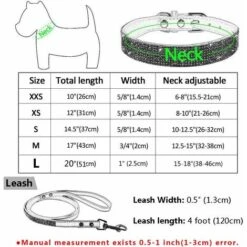 Collare E Guinzaglio Per Animali Domestici Con Colletto E Guinzaglio In Morbida Pelle Scamosciata Scintillante - Nero - S -Cibi per cani in Italia 70835577 3