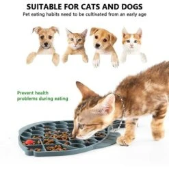 Ciotola Per L'alimentazione Lenta, Ciotola Per Gatti Anti Gola, Ciotola Anti Gola Da 1 Pezzi, Realizzata In Silicone Sicuro, Non Tossico, Anti Soffocamento, Per Gatti, Cani (19 X 24,5 Cm, Grigio) -Cibi per cani in Italia 70835935 4