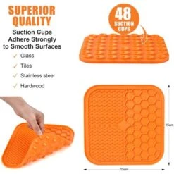 Tappetino Per Leccare I Cani, 2 Pezzi Tappetino Per Leccare I Gatti Senza BPA Con 1 Spatola In Silicone, Ventose Extra Forti Per Il Bagno, L'addestramento, La Toelettatura E La Manutenzione Degli Arti -Cibi per cani in Italia 70835997 2