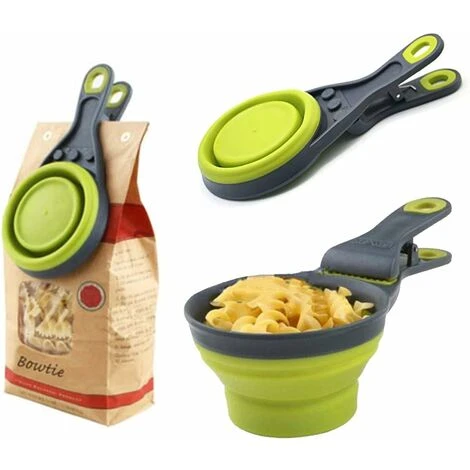 2 Pezzi Pieghevoli Per Animali Domestici In Silicone 3 In 1 Multi-funzione Ciotole Per Borsa Clip Per Cani Spuntino Misurino 4 2 Pezzi Pieghevoli Per Animali Domestici In Silicone 3 In 1 Multi-funzione Ciotole Per Borsa Clip Per Cani Spuntino Misurino - immagine 2