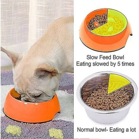 Ciotola Per Cani E Gatti Golosi, Ciotola Antiscivolo Che Favorisce Un'assunzione Di Cibo Più Lenta, Ciotola Interattiva In Melamina Anti-gonfiamento Arancione 4 Ciotola Per Cani E Gatti Golosi, Ciotola Antiscivolo Che Favorisce Un'assunzione Di Cibo Più Lenta, Ciotola Interattiva In Melamina Anti-gonfiamento Arancione - immagine 2