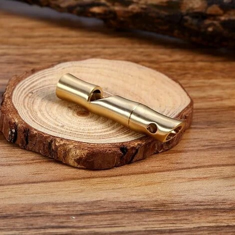 Fischietto Da Esterno In Ottone Fischietto Da Sopravvivenza Di Emergenza Materiale EDC Fatto A Mano In Ottone Ad Alto Decibel Fischietto A Sezione Di Bambù Per Escursionismo All'aperto Campeggio Cacci 5 Fischietto Da Esterno In Ottone Fischietto Da Sopravvivenza Di Emergenza Materiale EDC Fatto A Mano In Ottone Ad Alto Decibel Fischietto A Sezione Di Bambù Per Escursionismo All'aperto Campeggio Cacci - immagine 3