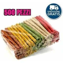FERPLAST 500 Bastoncini Colorati Masticabili Per Cani