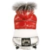 Croci Giubbotto Imbottito Impermeabile Con Fodera In Velluto Rosso Polar Bear per Cani: 25 Cm -Cibi per cani in Italia 71655232 1