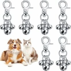 6 Pezzi Campanelli Per Animali Domestici Per Collari Campanelli Per Cani Ad Alto Volume Portachiavi Collare Per Cani Ciondolo Per Cani Tripla Campana Ciondolo Per Collare Cane Gatto Collare Decor (Arg