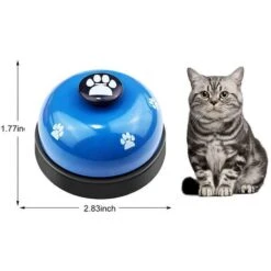 Pezzi Campanelli Per Addestramento Di Animali Domestici E Gatti Campanelli Per Comunicazione Vasino E Addestramento Di Articoli Da Toeletta Con Pulsante Grande E Motivo Zampa Di Gatto, Bianco E Blu -Cibi per cani in Italia 71884749 4