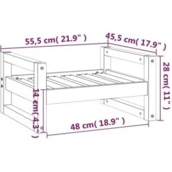 Cuccia Per Cani 55,5x45,5x28 Cm In Legno Massello Di Pino VidaXL -Cibi per cani in Italia 72267185 3