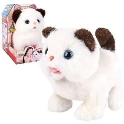 Elettrico Intelligente Peluche Vocal Pet Gatto Camminare Peluche Giocattolo Guinzaglio Controllo Elettronico Interattivo Camminare Coda Altalena