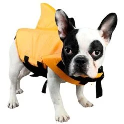 Giubbotto Di Salvataggio Per Cani Ripstop Giubbotto Di Salvataggio Per Cani Squalo, Salvagente Di Sicurezza Con Galleggiabilità Elevata E Maniglia Di Sollevamento Per Razze Piccole E Medie （Orange XS） -Cibi per cani in Italia 73334821 5