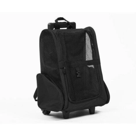Trasportino Borsa Trolley Per Cane E Gatto Venere Nero 3 Trasportino Borsa Trolley Per Cane E Gatto Venere Nero