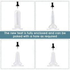 Kit Da 7 Bottiglie Per Gattino E Cucciolo, Kit Per Biberon Con Capezzolo In Silicone Di Ricambio Per Gattino, Cucciolo, Neonato, Animali Domestici (rosa) （2 Pezzi） -Cibi per cani in Italia 74926487 4