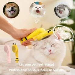 Spazzola Per Gatti E Cani Per Depilazione E Vestizione, Spazzola Per Cani Per Cani E Gatti A Pelo Corto E Lungo, Spazzola Per Api Per Animali Domestici Per Massaggi, Rimozione Dei Peli Interni Sciolti -Cibi per cani in Italia 74926603 3