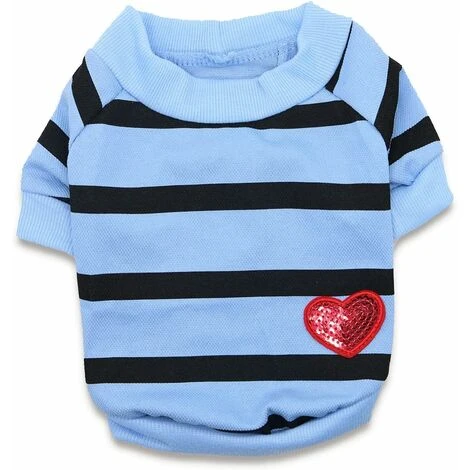 T-shirt A Righe Per Cani Tuta Per Cani Media Tuta Bulldog Francese Tuta Per Cani Boston (blu L Petto 50 Cm Lunghezza Schiena 38 Cm Circonferenza Collo 42 Cm 12-15 Kg) 3 T-shirt A Righe Per Cani Tuta Per Cani Media Tuta Bulldog Francese Tuta Per Cani Boston (blu L Petto 50 Cm Lunghezza Schiena 38 Cm Circonferenza Collo 42 Cm 12-15 Kg)