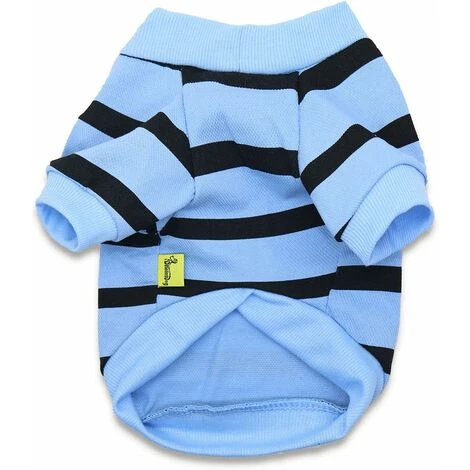 T-shirt A Righe Per Cani Tuta Per Cani Media Tuta Bulldog Francese Tuta Per Cani Boston (blu L Petto 50 Cm Lunghezza Schiena 38 Cm Circonferenza Collo 42 Cm 12-15 Kg) 4 T-shirt A Righe Per Cani Tuta Per Cani Media Tuta Bulldog Francese Tuta Per Cani Boston (blu L Petto 50 Cm Lunghezza Schiena 38 Cm Circonferenza Collo 42 Cm 12-15 Kg) - immagine 2