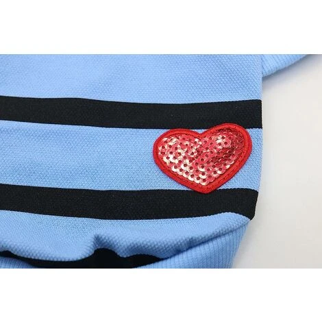 T-shirt A Righe Per Cani Tuta Per Cani Media Tuta Bulldog Francese Tuta Per Cani Boston (blu L Petto 50 Cm Lunghezza Schiena 38 Cm Circonferenza Collo 42 Cm 12-15 Kg) 5 T-shirt A Righe Per Cani Tuta Per Cani Media Tuta Bulldog Francese Tuta Per Cani Boston (blu L Petto 50 Cm Lunghezza Schiena 38 Cm Circonferenza Collo 42 Cm 12-15 Kg) - immagine 3