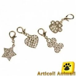 Medaglietta Per Cane Con Strass Varie Forme