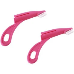 Spazzolino Denti Da Dito Per Cane Set 2Pz Rimozione Placca Igiene Pulizia Orale